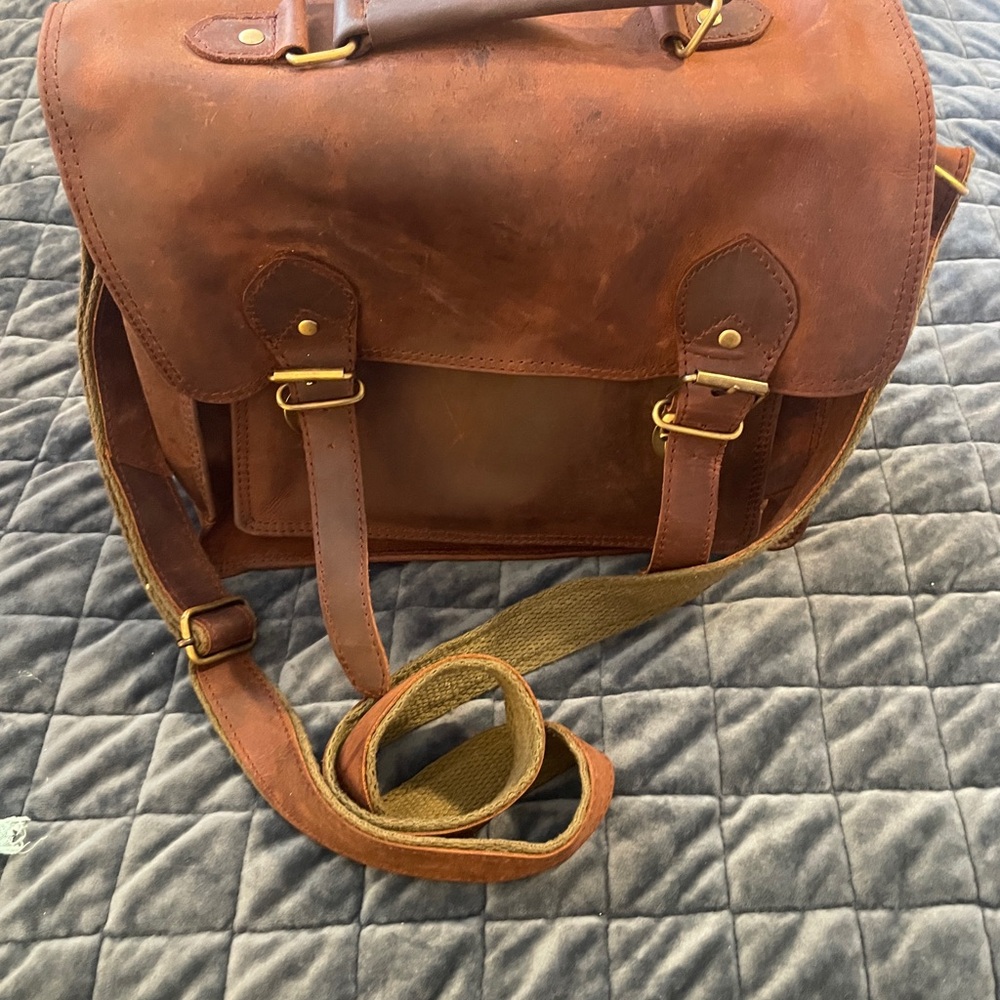 Brown Leather Camera Bag